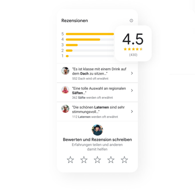 kundenbewertungen auf google