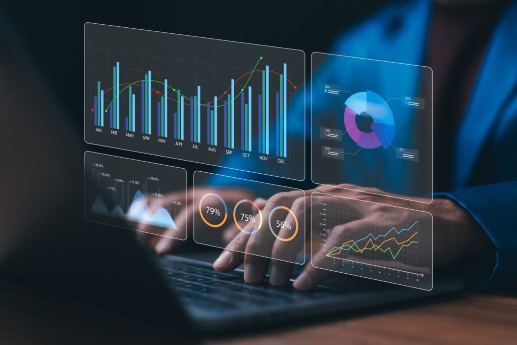 Statistik auf dem Laptop